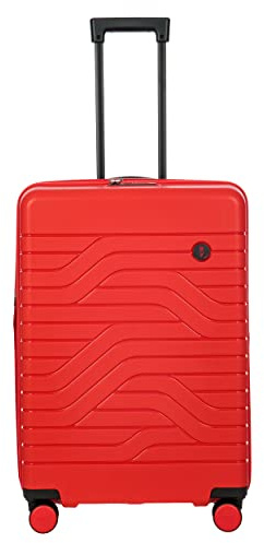 Bric's B|Y Ulisse Expandable Spinner Suitcase, Lightweight Polypropylene Hard Shell Luggage with 360° Rubber-Coated Double Wheels, TSA-Approved Lock and Organized Interior - 30 Inch, Red