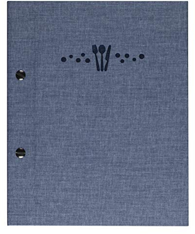 Lacor Sandro Collection 28373 - Porta menù realizzato in Telflex con viti esterne, termosaldate di colore blu, 17 x 23 cm (A5)