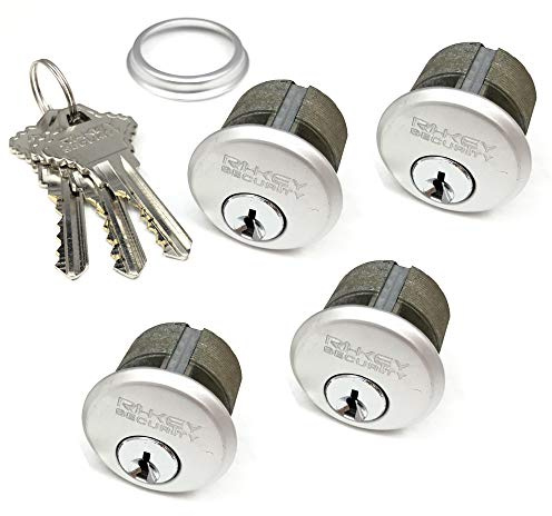 RI-KEY SECURITY - 4 New Mortise Lock Cylinders 1 for Commercial Store Front Entry Door Adams Rite