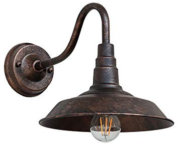 Retro Vintage Außenwandleuchte wasserdichte IP23 Außenlampe Rot Bronze Aluminium Hauswand Laterne Gartenlampe Terrassenleuchte für Hof Zaun Haus Eingängen Tor Balkon Flur