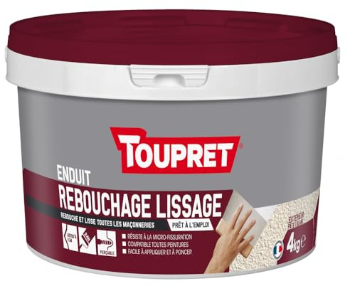 Toupret Enduit de Rebouchage Lissage 2en1 pâte 4kg