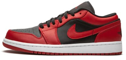 Nike Herren Air Jordan 1 Low Basketballschuh, Gym Red Black White, 43 EU