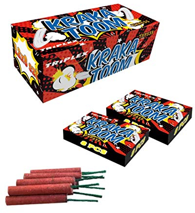 h2i Kraka Toom Minikracher | 96 pièces | Fun de fête pour petits & grands I pour le Nouvel An, Halloween & cadeaux de fête | Feux d'artifice pour enfants & jeunes | Toute saison cat. F1