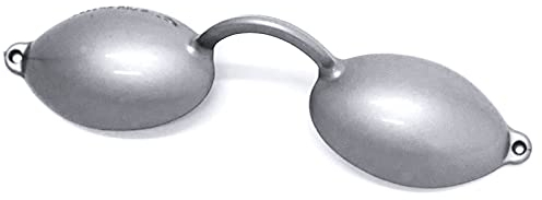 Covha Silberfarbene Solarium UV-Schutzbrille mit Silikonband, Augenschutz zur Augapfelabdeckung im Solarium oder am Strand, Vollrand, Silikon, Silber, Vintage, Unisex, 1 Stück