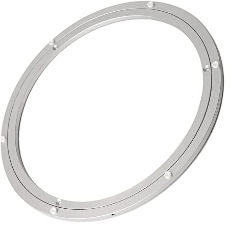 WEIWUXIAN Placa giratoria redonda, Placa giratoria giratoria Lazy Susan, Placa Giratoria con Cojinete, Cojinetes de la Placa giratoria de aleación de Aluminio para Mesa de Comedor (8 Pulgadas)