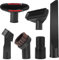 Vacuum Cleaner Nozzles Brushes Set - Wiseten 6 PCS Universal Upholstery Nozzle Crevice Nozzle Mattress Nozzle Suction Brush Nozzle with 35mm to 32mm Hose Adapter Black with Henry Hoover Attachments
