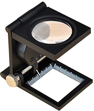 Mikroskop-Zubehör-Kit 1. 0X LED. Faltende Tuch-Lupe beleuchtet Metallreparatur-Lupe-Ständer-Lupe Mikroskopische Objektträger
