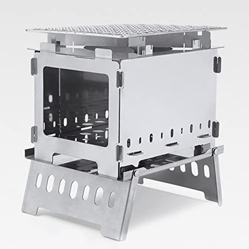 Poêle à bois de chauffage pliable d'extérieur amovible et portable pour le camping