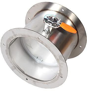 HWASH Manuelles Luftklappenventil, AD 51 Mm-250 Mm Manuelles Luftklappenventil Aus Edelstahl 2-Wege-Lüftungsrohrventil Rückschlagventil Frischsystem-Flanschtyp (Color : 250mm)