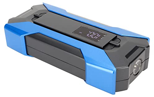 Démarreur de Saut de Voiture 1500 A Peak 12 000 MAh, Chargeur de Batterie de Voiture 12 V avec Lumière LED pour Moteur 7,2 L Essence 5,0 L