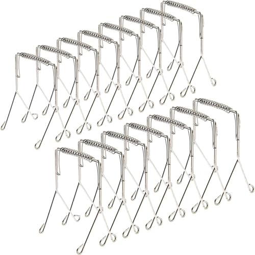 Pack of 15 roulade clips, roulade needles, roulades, cabbage roll clips, roulade clips, roulade needles, stainless steel, roulade skewers, kitchen yarn for roulades, roulade rings