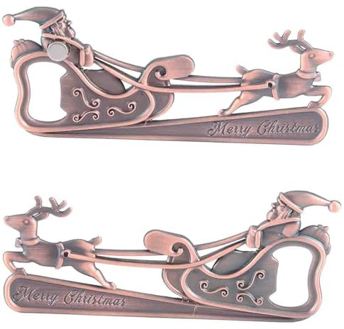 Booso Apribottiglie Natalizio Apribottiglie Decorazione per Feste Natalizie Regalo, Feste con Scatola Regalo per Amici e Familiari
