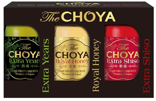 Set Choya Umeshu Vino di Prugna Giapponese 3 Pezzi (1 Classico, 1 con Shiso e 1 con Miele)