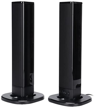 Plyisty Altavoz de TV con Barra de Sonido Desmontable de 20 Vatios, Altavoz de Torre de Cine en Casa con Sonido Envolvente 3D Inalámbrico Y Soporte para Radio FM TF/USB / 3.5MM Y / 4.2