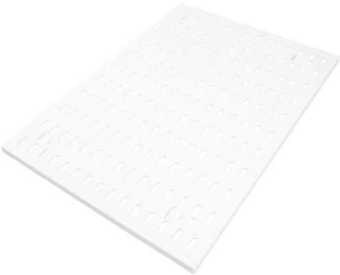 UALXPAO Étagères de Rangement en Plastique, Kit de Panneaux perforés, Panneaux muraux de Garage, Grands Panneaux perforés muraux, Bureau Blanc Panneau Perforé