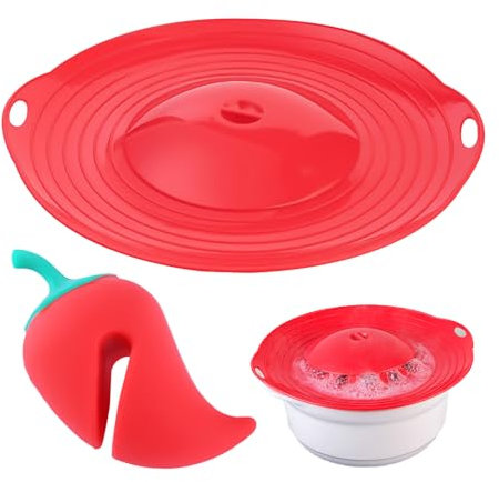 Coperchio anti-fuoriuscita, protezione anti-trabocco per pentole, coperchio in silicone antipolvere, utensili da cucina