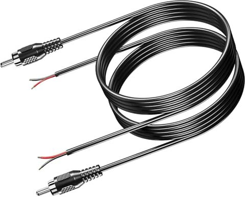 BERLAT RCA to Speaker Wire Adapter, Speaker Bare Wire Cables to RCA Plugs Adapter Repair Speaker Cord for Speakers Amplifier Audio Video AV Receivers