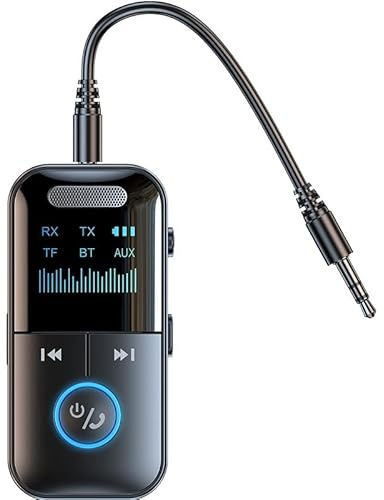 Adattatore Bluetooth 5.4 per auto, adattatore Bluetooth Aux, jack 3,5 mm, musica stereo Hi-Fi, ricevitore Bluetooth per auto, casa, cuffie e altoparlanti