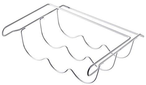 PRETYZOOM Refrigerator Storage Rack for Wine and Beer White Practical Iron Craft Storage Shelf for Drinks Holder in Kitchen