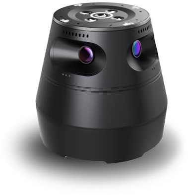 Meeteasy 360 Conference Camera, Immersive Video Conference Experience, Both Overall and Speakers’ Close-up View, Conference Room Webcam 1080P for Small/Mid-Size Rooms, Micro SD Slot Equipped