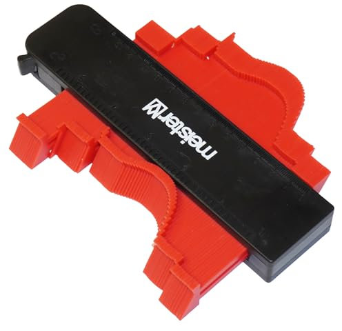 sopomarkt24 Konturenlehre 120mm, Messlehre für präzise Konturenübertragung, Abtastschablone für unregelmäßige Formen wie Sockelleisten, Heizungsrohre, Türzargen, mit Magnet, cm/mm Einteilung