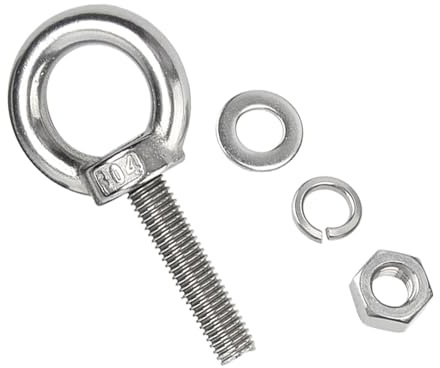 WANG TII DOO Boulon À Œil Robuste en Acier Inoxydable M14 304 avec Rondelles Et Écrous pour L'intérieur Et L'extérieur,M14×150mm