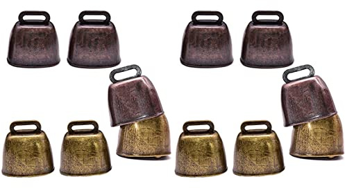 KEALLANS Kuhglocke aus Metall, Retro-Glocke, für Pferde, Schafe, Kupfer, 12 Stück