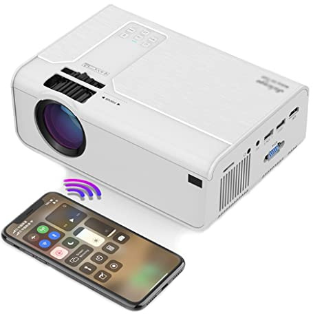 RJHJK Mini projecteur T4 3600 lumens Support complet Projecteur LED 1080p Grand écran Portable Home Cinéma Vidéoprojecteur intelligent (couleur : E) (E)
