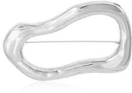 Irregolare Geometrica Spilla Risvolto Scialle Pin Moda Maglione Cappello Sciarpa Vestito Vestiti Accessori Spille Pins per Le Donne Uomini Gioielli Unici Decor (Argento)