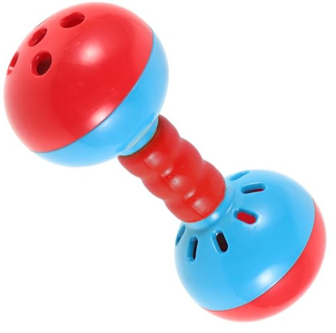 CIYODO Handrassel Mit Zwei Glöckchen Tragbares Spielzeug Für Kleinkinder Handgelenkschüttler Aus Kunststoff Junge Mädchen-musikinstrument Für Handglocke-übung Hantel Für Koordinationsförd