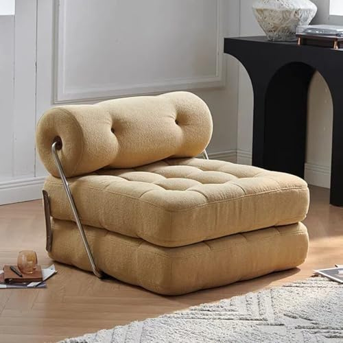 Sofá Cama Convertible Comprimido, Sofá Tatami Envasado Al VacíO, Sofá Cama Plegable para Oficina, Sofá Cama Convertible, para Apartamento Y Oficina,Camel,84×83×68cm