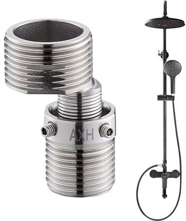 Adjustable Shower Faucet Adapter - Stainless Steel Construction, 360 Degree Rotatable Design, Bottom Valve Connector, Leak Resistant Construction | For Adjustment