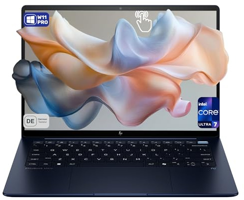 HP EliteBook Ultra G1i Business Laptop, Intel Core Ultra 7 258V, 14, Intel Arc Graphics, 32 GB LPDDR5x RAM, 1 TB SSD, Wi-Fi 7, layout tastiera tedesca, Windows 11 Pro, blu