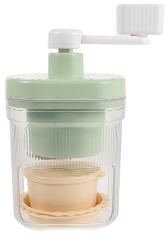 PRETYZOOM Machine à Glace Pilée Manuelle avec Manivelle 1 Bol à Glace Congelé et 2 Bacs Collecteurs pour Boissons et Pique-niques Outil Portable pour Maison et Extérieur Usage la Cuisine