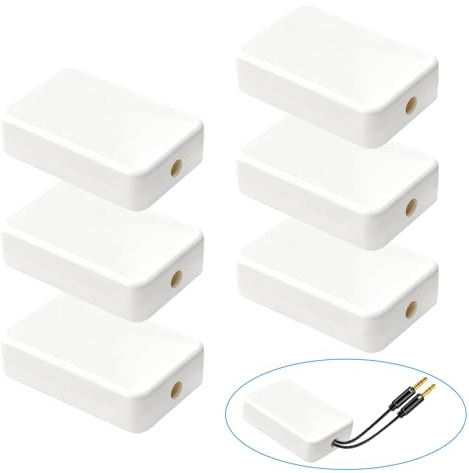 6 Pack Waterproof Junction Box 55x35x15mm – Surface-Mount Distribution Box Made of ABS Plastic, Durable, Dustproof, and Easy to Install for DIY Electronics Projects