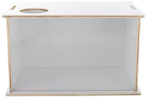 GETAJGHSD Chinchilla Badewanne und Hamster Sandbad aus Holz und Acryl, leichtes 25cm Sandbad für Kleintiere, ideal für den Haushalt und Heimtierbedarf