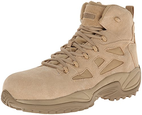Reebok mens Rapid Response Rb Safety Toe 6 Stealth With Side Zipper Military Tactical Boot, Desert Tan, 9.5 US