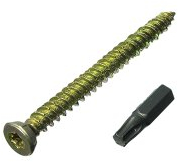 Beton-Rahmenschrauben 7,5 x 152 mm, mit Kappen und Torx-Bit, 24 Stück