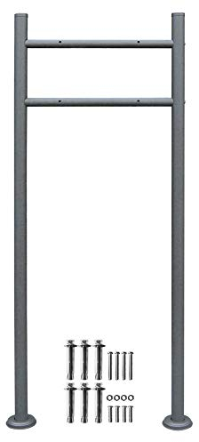 V2Aox Edelstahl Briefkasten Standfuß Briefkastenständer Ständfüße Ständer Auswahl Farbe Form, Farbe und Form:Anthrazit - Rund