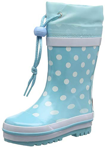 Playshoes Bottes En Caoutchouc Chaussure de sport nautique Mixte Enfant, Points Turquoises, 28/29 EU