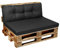 Garden Factory Palettenkissen Palettenauflagen Sitzkissen, Rückenlehne, Set, Gesteppt + Flach (Sitzkissen Flach 120x60, Anthrazit)