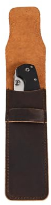 Leather Pocket Knife Sheath,Folding Knife Storage Case Small Knife Pouch Holder for 6.5 inch Folding Knife EDC Sheath for Folding Knife Carrier,Knifves Drawer Pocket Organizer,Gift for Men