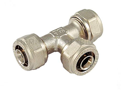 Raccordo A Stringere A T Ridotto 20 X 16 X 20 Per Multistrato Tiemme