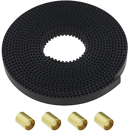 SG Store Offener 2GT Zahnriemen 2 Meter Kompatibel mit Ender 3 / Ender 3 V2 / Ender 3 Pro/Ender 5 Series 3D-Drucker Teilung 2mm Breite 6mm mit 4 Messinghülsen