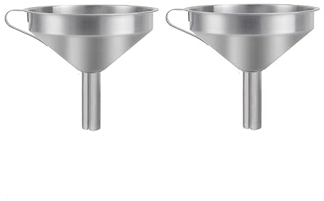 Imbuto da Cucina 10.5 cm, Imbuto con Filtro Imbuto in Acciaio Inox 304, Imbuto con Maniglia e Filtro per Riempimento Bottiglie Oli, Vino, Caffè