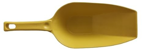 Handschaufel, Mehlschaufel, Schaufel, Gewürzschaufel, flach, detektierbar (1000g, Gelb)