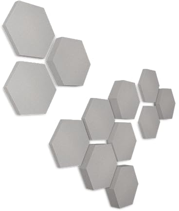 platino24 Akustikpaneele 12 Elemente Edition LOFT 3D I Ø 300mm Akustikplatten Schalldämmung Wand & Decke I Akustikschaum Schall-Absorber aus Basotect 30-70mm mit farbiger Akustikbeschichtung