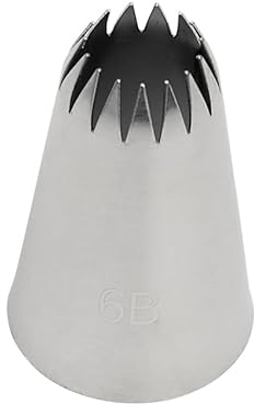 BrandNewCake® Beccuccio Stella Aperta #6B - Ugello in Acciaio Inox - Decorazione Torte Professionale - Accessorio per Pasticceria