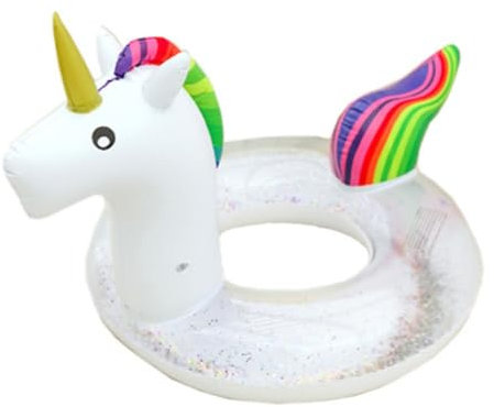 Einhorn Schwimmring Schwimmen Schwimmende Reihe Aufblasbarer Pool Schwimmer Spaß Strand Schwimmer Schwimmen Party Spielzeug Sommerpool Floß Lounge Für Erwachsene Kinder (120#)