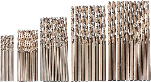 Ensemble de forets, ensemble de forets au cobalt, 50 pièces foret au Cobalt haute résistance 1mm-3mm outil de Force de forage M35 jeu de forets au Cobalt for le forage en acier trempé